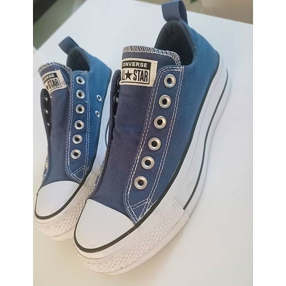 converse denim platform